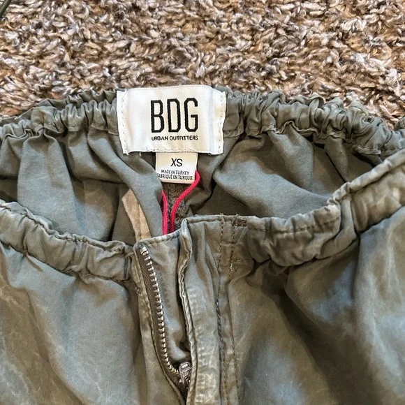 BDG Olive Green Elastic Waist Pants - Picture 3 of 4